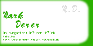 mark derer business card